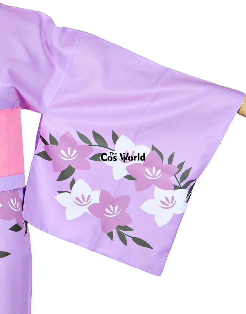 

Fate Zero Stay Night Illyasviel von Einzbern Purple Flower Kimono Yukata Dress Uniform Outfit Anime Cosplay Costumes