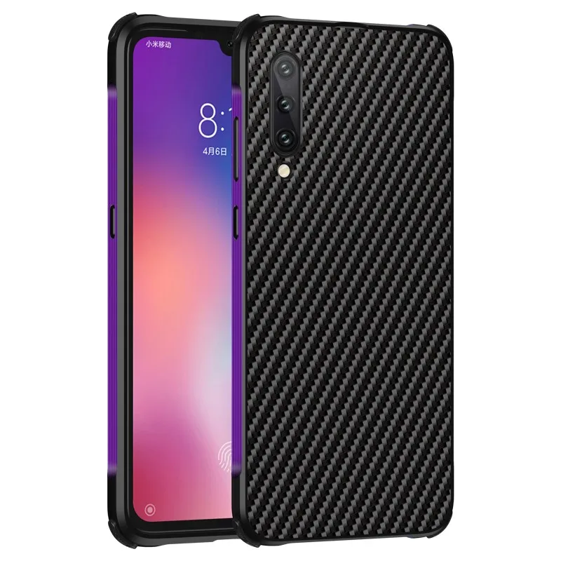 Purple Black Чехол для Xiaomi mi 9T mi 9 8, металлический алюминиевый бампер, рамка из углеродного волокна, чехол для Xiao mi Red mi K20 Pro, чехол - Цвет: Purple Black