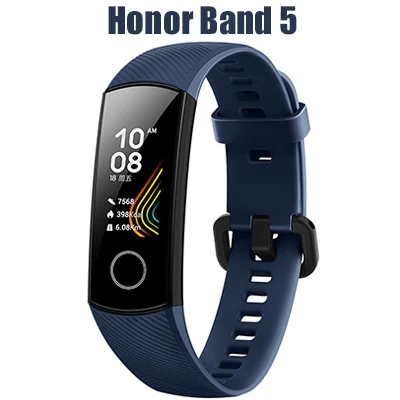 Honor Band 5 Blue huawei Honor Band 5 NFC умный Браслет Оксиметр крови кислород сенсорный экран для сердечного ритма обнаружения и Honor 4 умные часы - Цвет: Honor Band 5 Blue