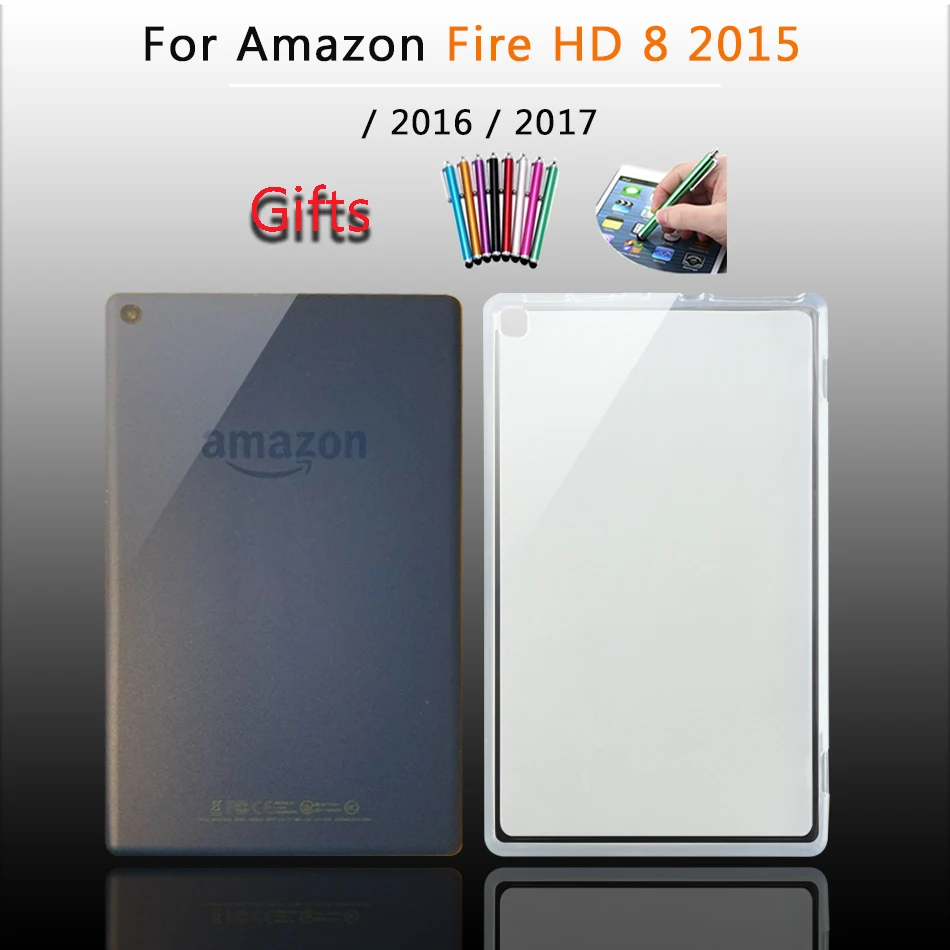 HD8 2015 2016 2017 Силиконовый чехол для Amazon Kindle 6 7 8 10/Kidle электронных книг Kindle Paperwhite, на возраст 1, 2, 3, 4, чехол Обложка для Amazon Kindle Fire/Kindle Fire Hd 10 8 HD10 HD8 HD7 HD6 сумки - Цвет: HD8 2015 2016 2017