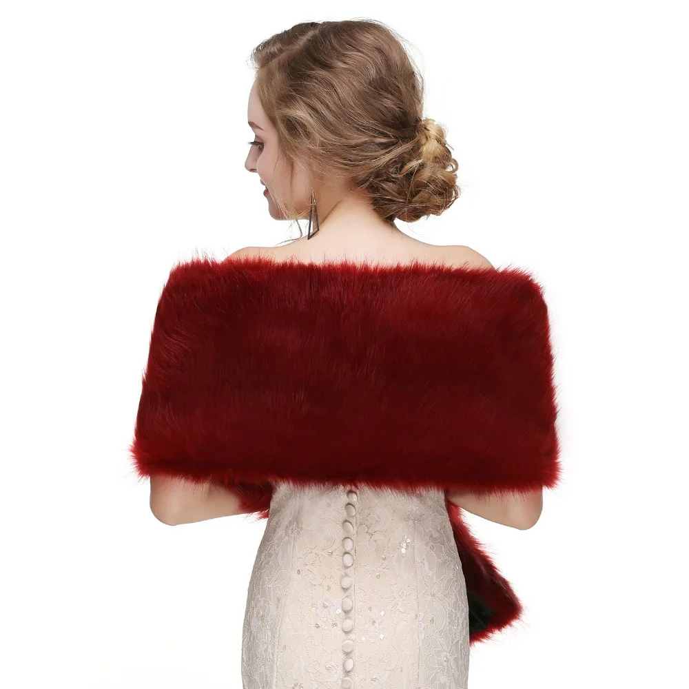 Forevergracedress 2019 Elegant Soft Autumn Winter Faux Fur Bride Wedding Wraps Bolero Jackets Bridal Coats Shawls Scarves PJ465 | Свадьбы и