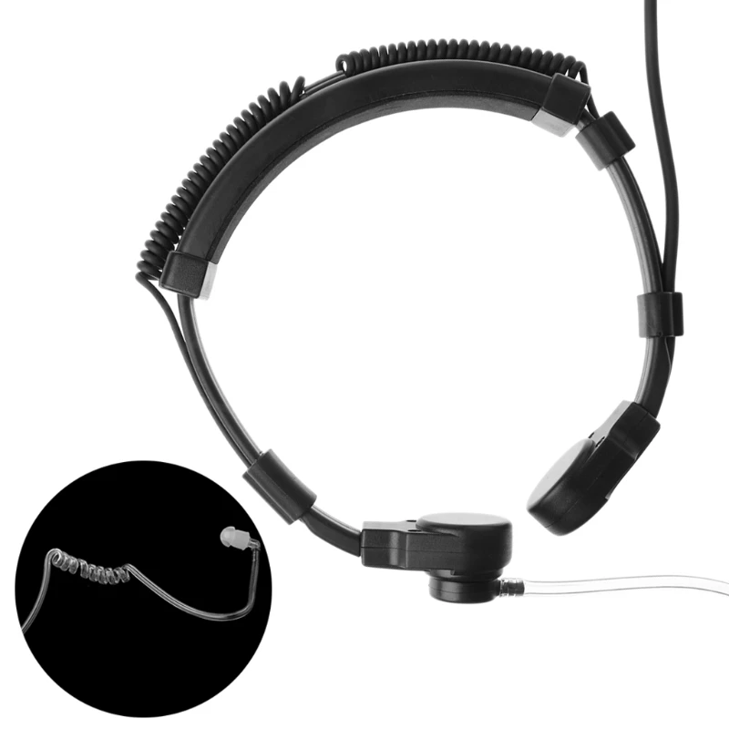 Микрофон 2 контактный PTT Горло микрофон динамик для Baofeng UV5R радио