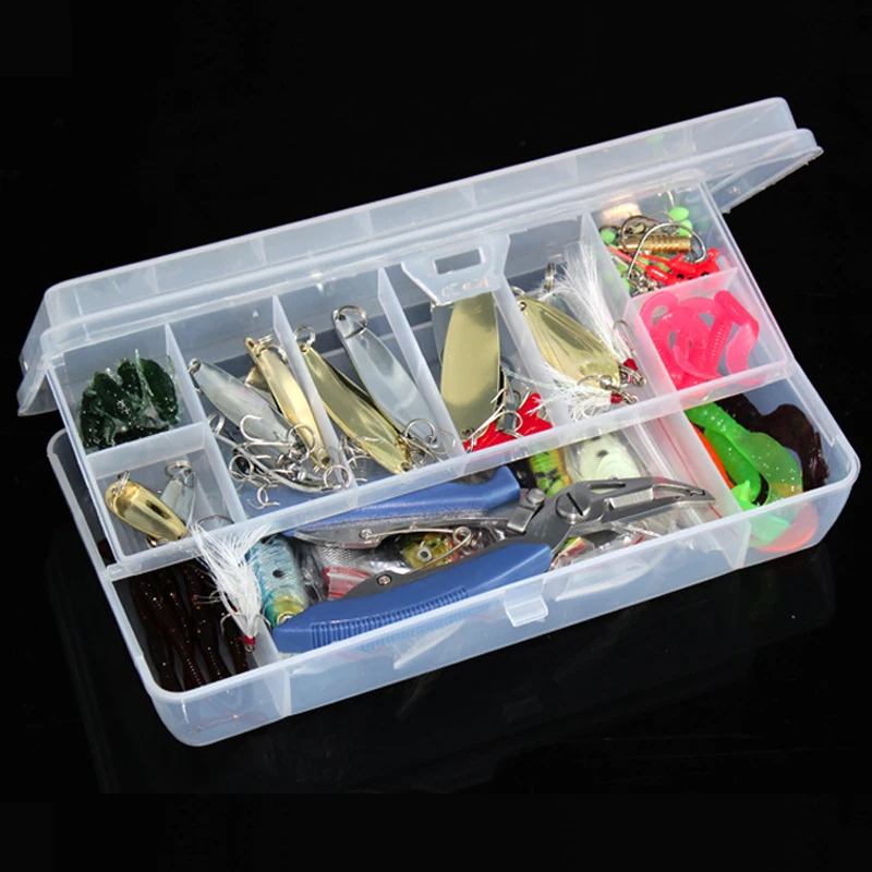 4 стиля рыболовная приманка Minnow/Popper/Wobbler металлическая в виде ложки Мягкая набор