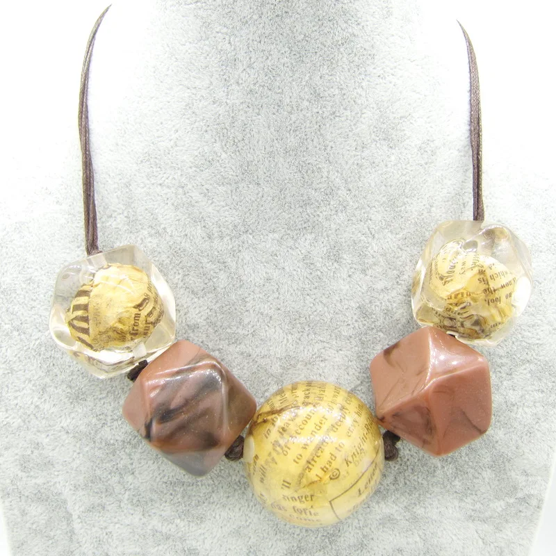 Модное женское короткое ожерелье большие неровные из смолы|designer necklace|fashion necklacenecklace designer |