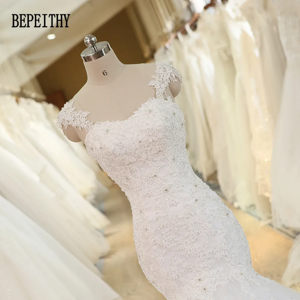 BEPEITHY Настоящее фото халат De Mariage Кружева Vestido Novias старинные свадебные платья