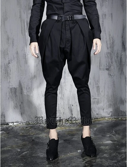 

Мужские брюки-шаровары, джинсовые брюки с вырезами, в британском стиле, Осень-зима размера плюс, 28-40