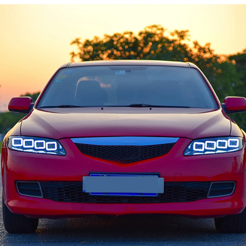 Hlxg 2 шт. светодиодный автомобиль фары для Mazda 6 2003 2015 Головной фонарь DRL H7 HID Xenon