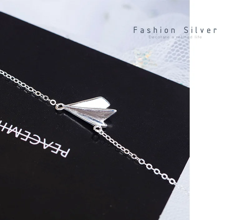 Серебряная подвеска ожерелье самолёт колье argent 925 ювелирное ожерелье без галстука joyeria эффектное ожерелье плата Де Ли 925