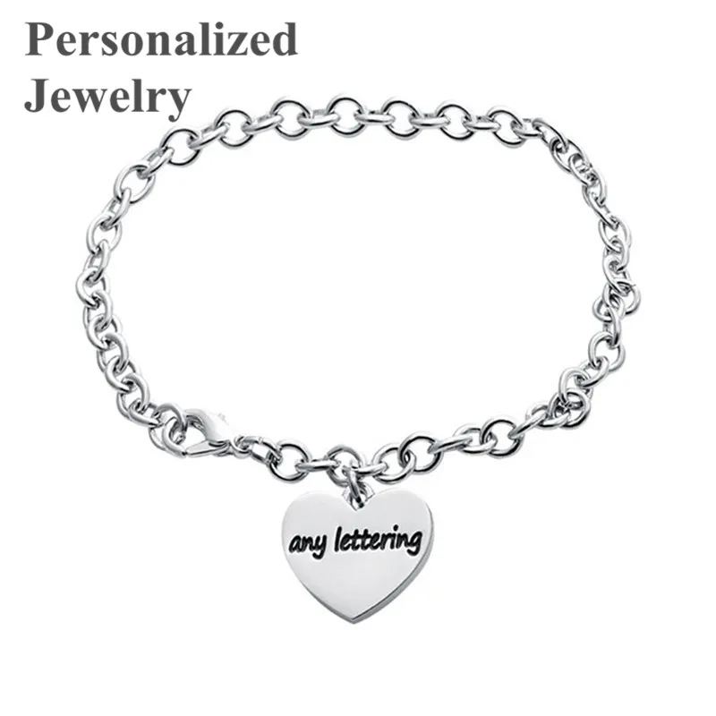 Senfai Custom Name Mens Baby Crystal Bracelet Bangle Gold Silver Friendship Couple Charm Bracelets For Women Girl Jewelry Gift | Украшения