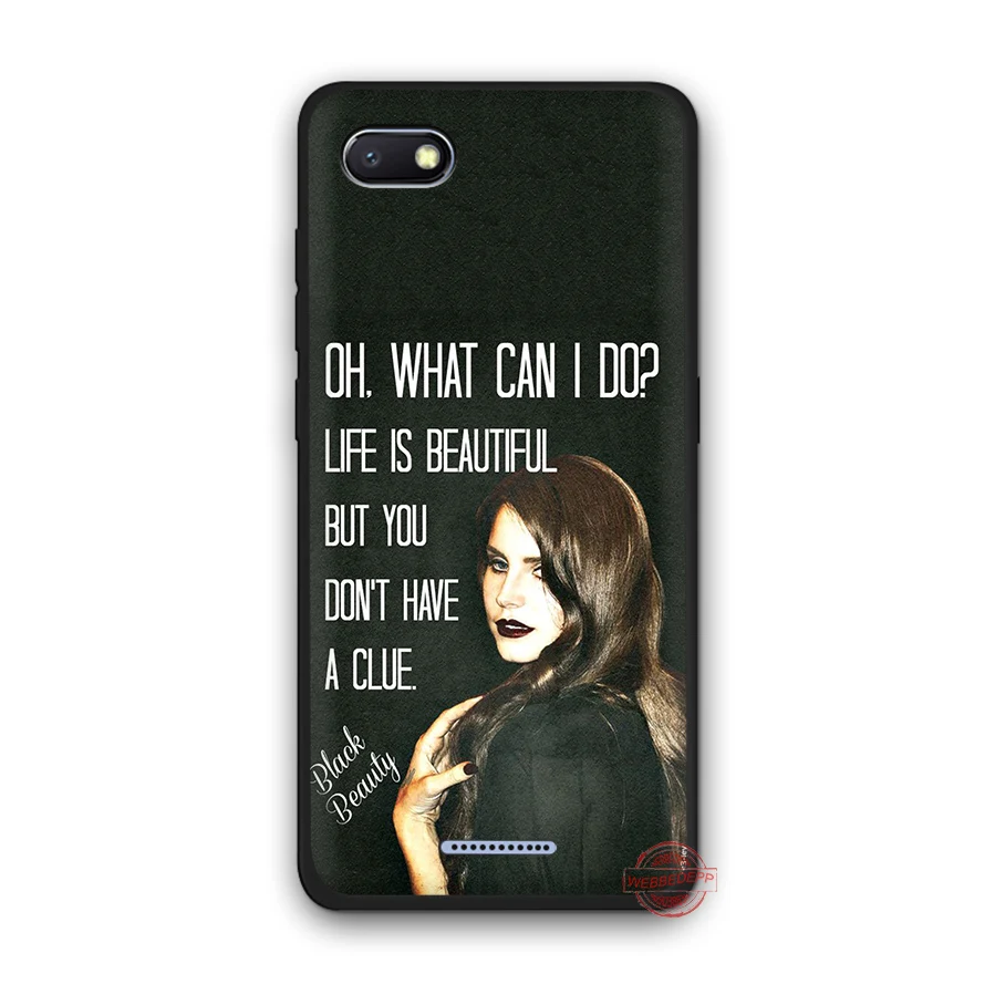 WEBBEDEPP новый мягкий чехол для телефона Lana Del Rey Redmi Note 8 7 6 5 Pro 4A 5A 6A 4X Plus S2 Go | Мобильные