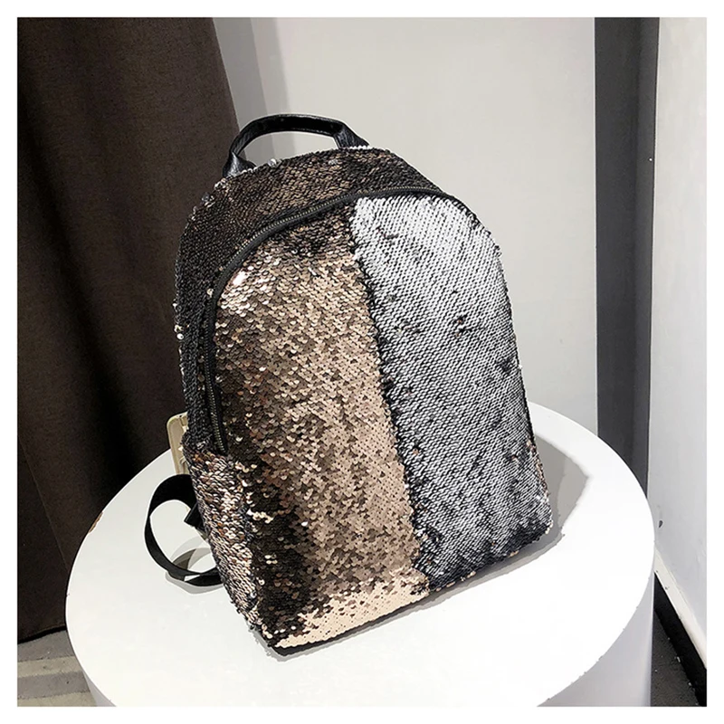 Блестящий женский рюкзак с блестками большая вместительность Mochila Feminina 2021