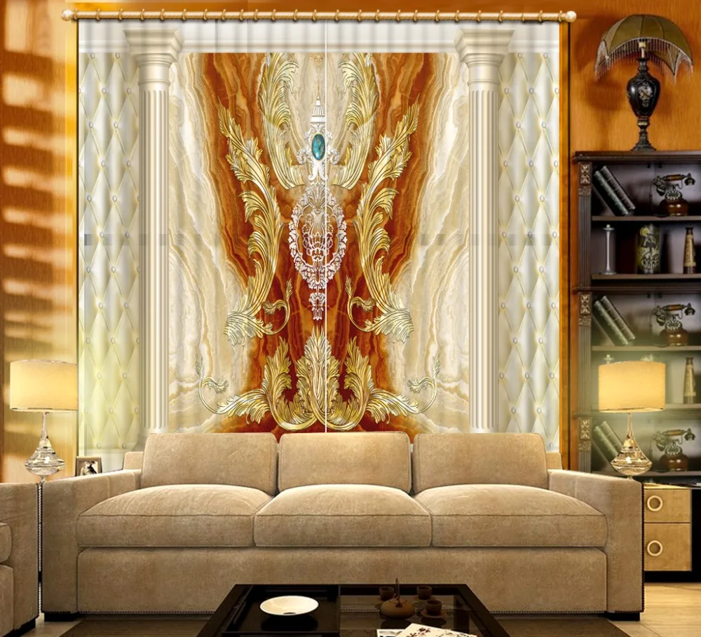 

Luxury Blackout 3D Window Curtain For Living Room soft roman curtains modern living room curtains