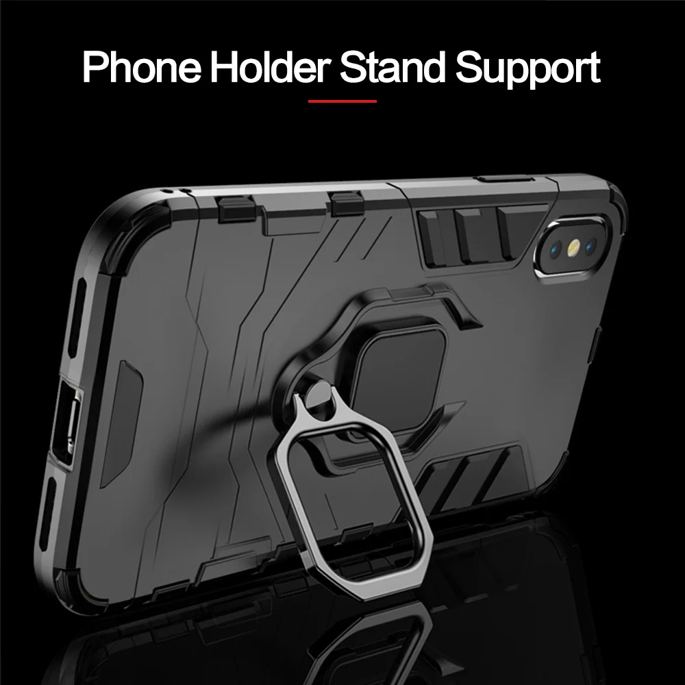 Автомобильный Магнитный чехол с кольцом-держателем для телефона iPhone XS Max XR X