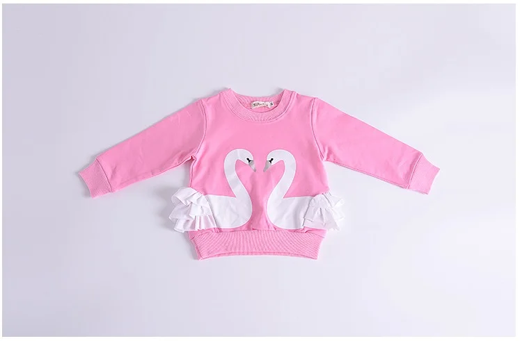 2017 г. весенние и осенние новые Футболка с длинными рукавами для девочек круглый