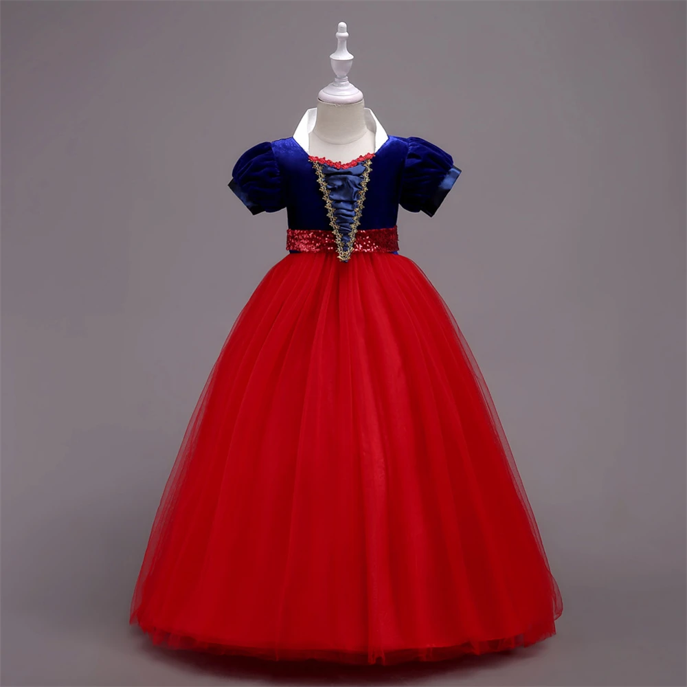 Halloween Snow White Dress Up Graduation Ceremony Dresses Teenage Girls 10 11 12 13 14 Years Puff Sleeve Turtleneck | Детская одежда и