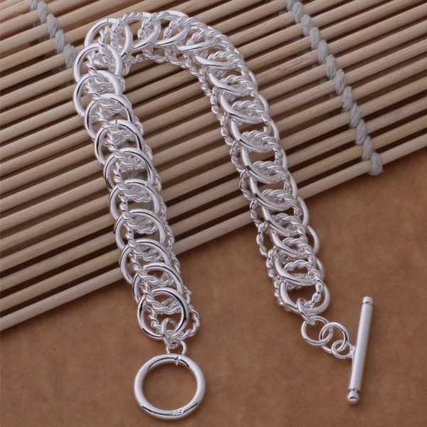 Lucky Silver Color Charm Bracelets For Women Christmas Gifts Lady Popular Fashion Classic Jewelry Gorgeous TO/bktakcaa | Украшения и