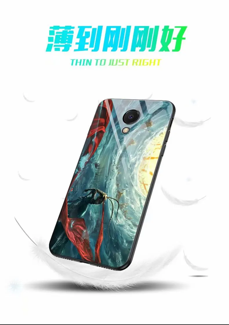 Для meizu M6S чехол Роскошный светящийся Узор Жесткий закаленное стекло защитный чехол на заднюю панель для meizu m6s полное покрытие оболочка