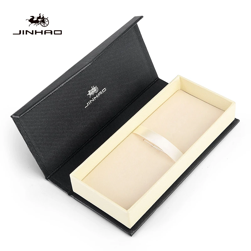 Jinhao оригинальный черный кожаный бумажный авторучка коробка Роскошный чехол