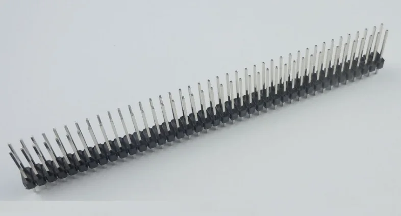 

100 шт., 2x40 P 2,54 мм, шаг штыря, двухрядный штырь, прямая длина 17,0 см, сквозное отверстие, позолоченные ряды, пространство 2,54