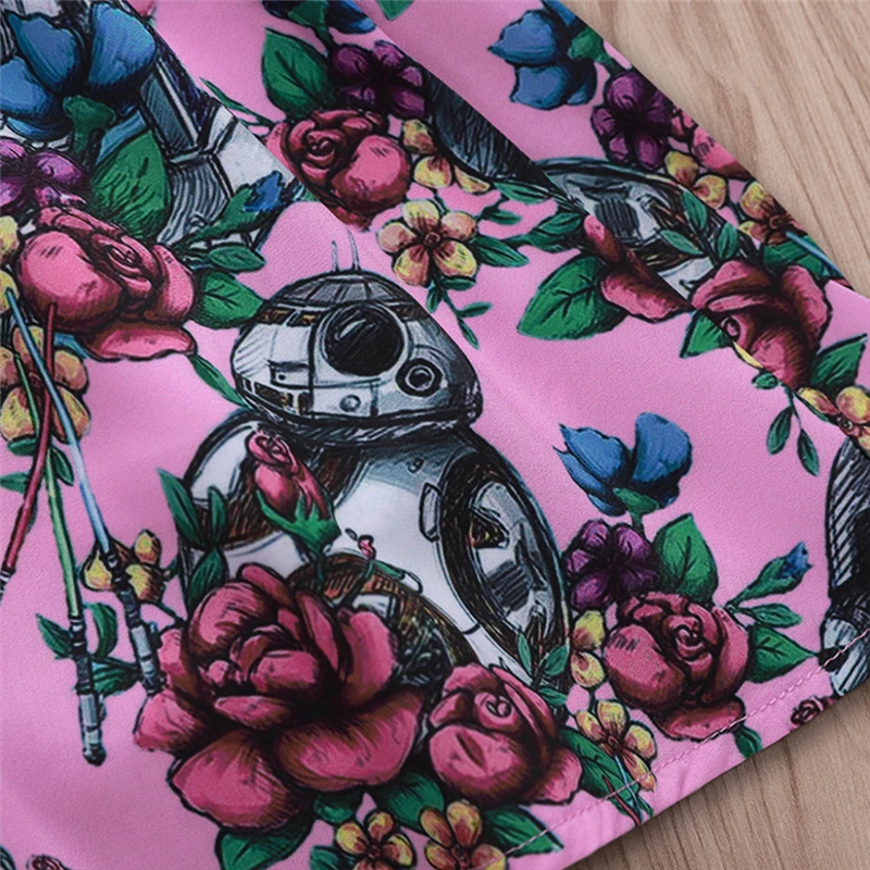 Newborn Kids Baby Girl sleeveless ruffle Sundress Star Wars Dress Ruffle summer clothes | Детская одежда и обувь