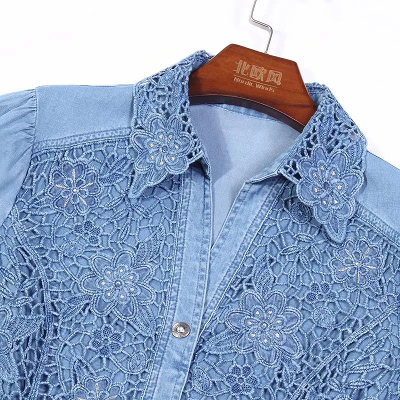 Северные ветры Для женщин s джинсы платья Лето 2017 г. красивые мини кружевном