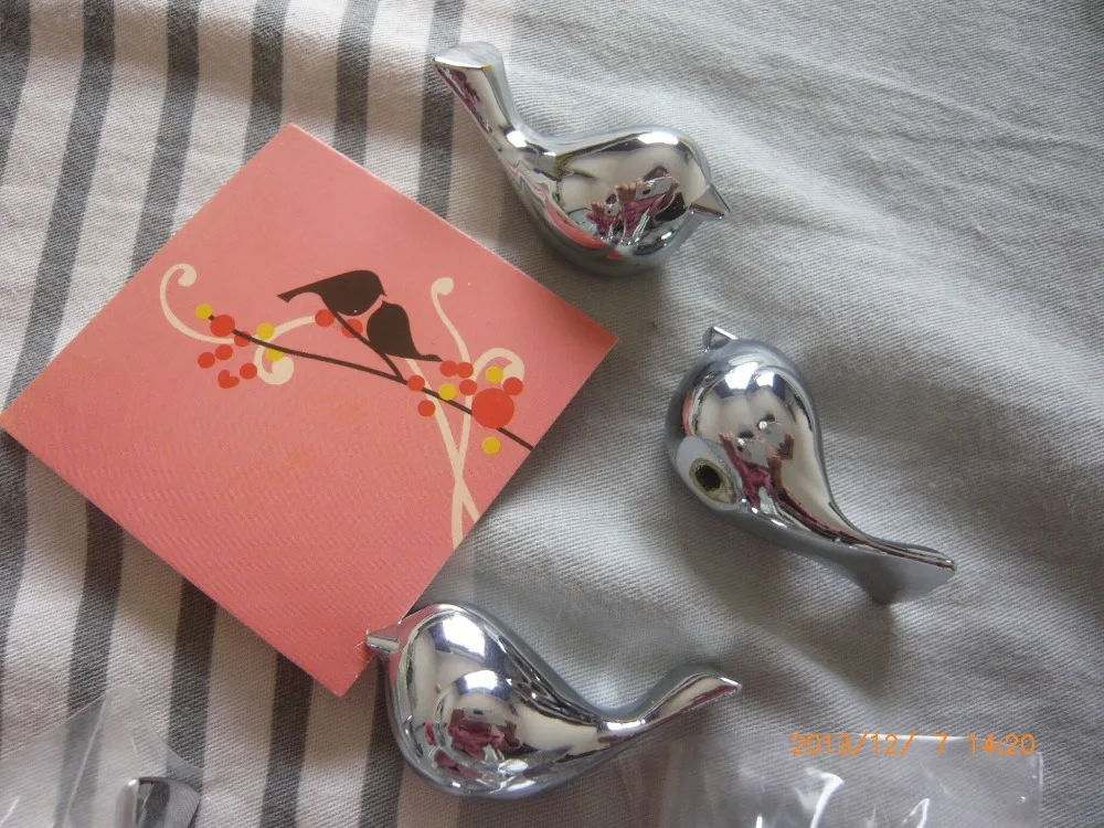 Свадебные украшения держатель для карт Love Bird с матовой серебристой отделкой 100