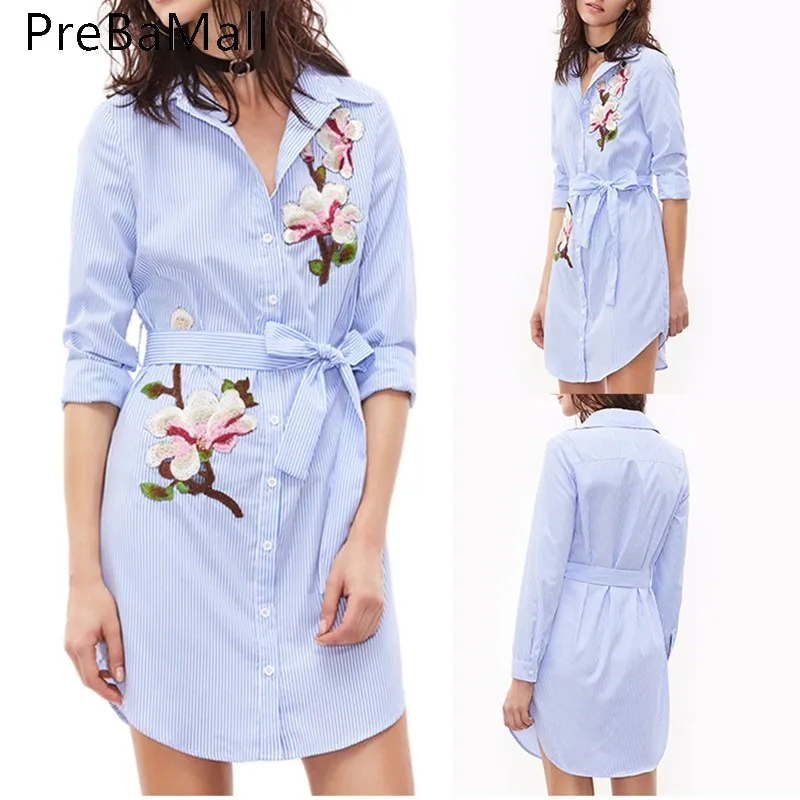 Блузки с длинным рукавом платье 2019 летнее шикарное мини вышивкой женское