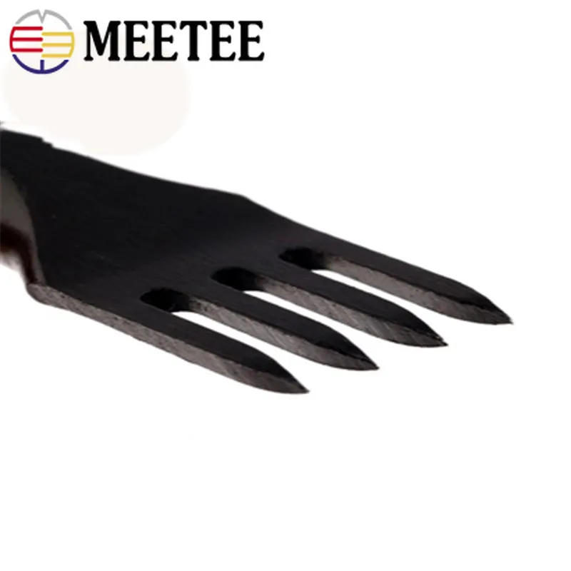 Meetee крепкая вилка ручной работы из воловьей кожи Diy инструмент Пробивка Белая