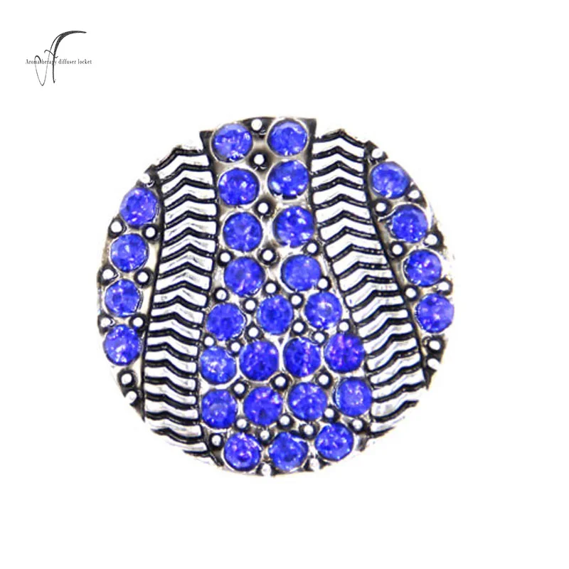 7 цветов 18 мм Металл оснастки кнопку очарование RhinestoneTexture резьба стили