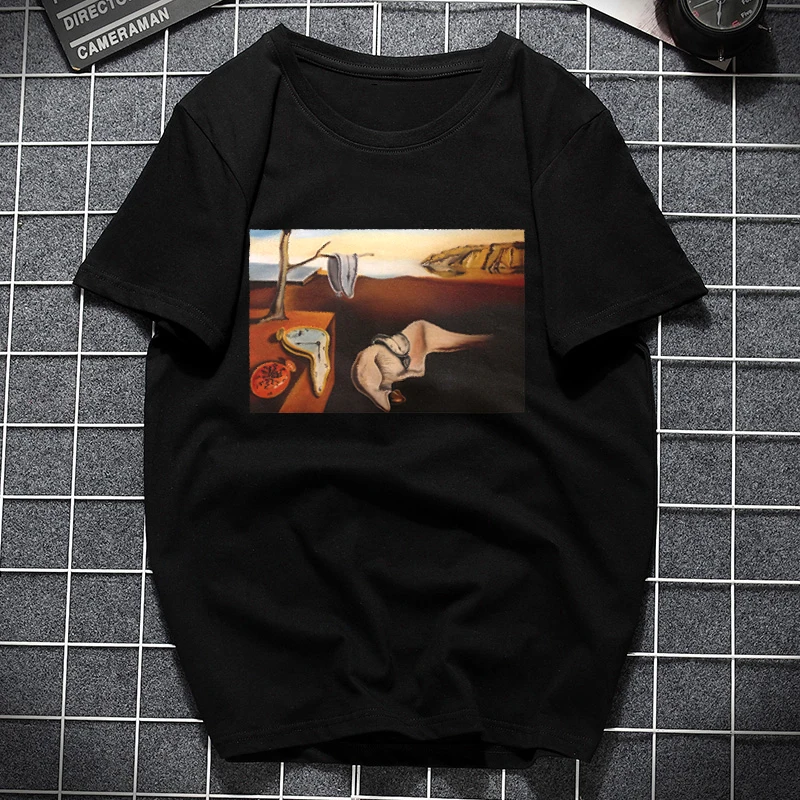 Salvadore Dali Tumblr футболка Женская Хлопок Harajuku Эстетическая 2019 короткий рукав