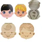 Зубная коробка, Польша, английский, голландский, испанский, русский, французский, немецкий текст, для маленьких мальчиков и девочек, деревянный ящик, экономит, фотодержатель