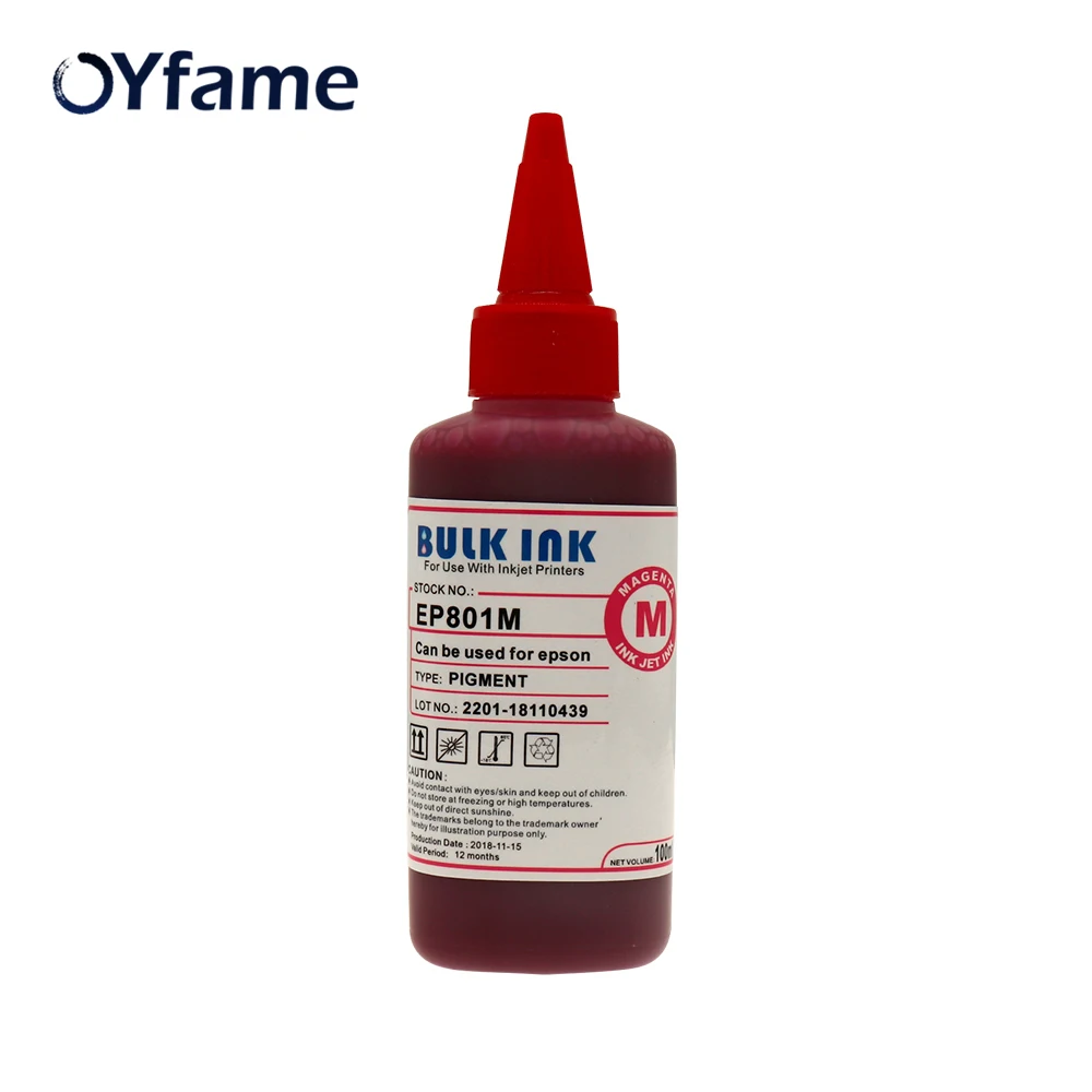 Универсальные пигментные чернила OYfame 6*100 мл для Epson SureColor T50 P600 P800 R1390 все струйные