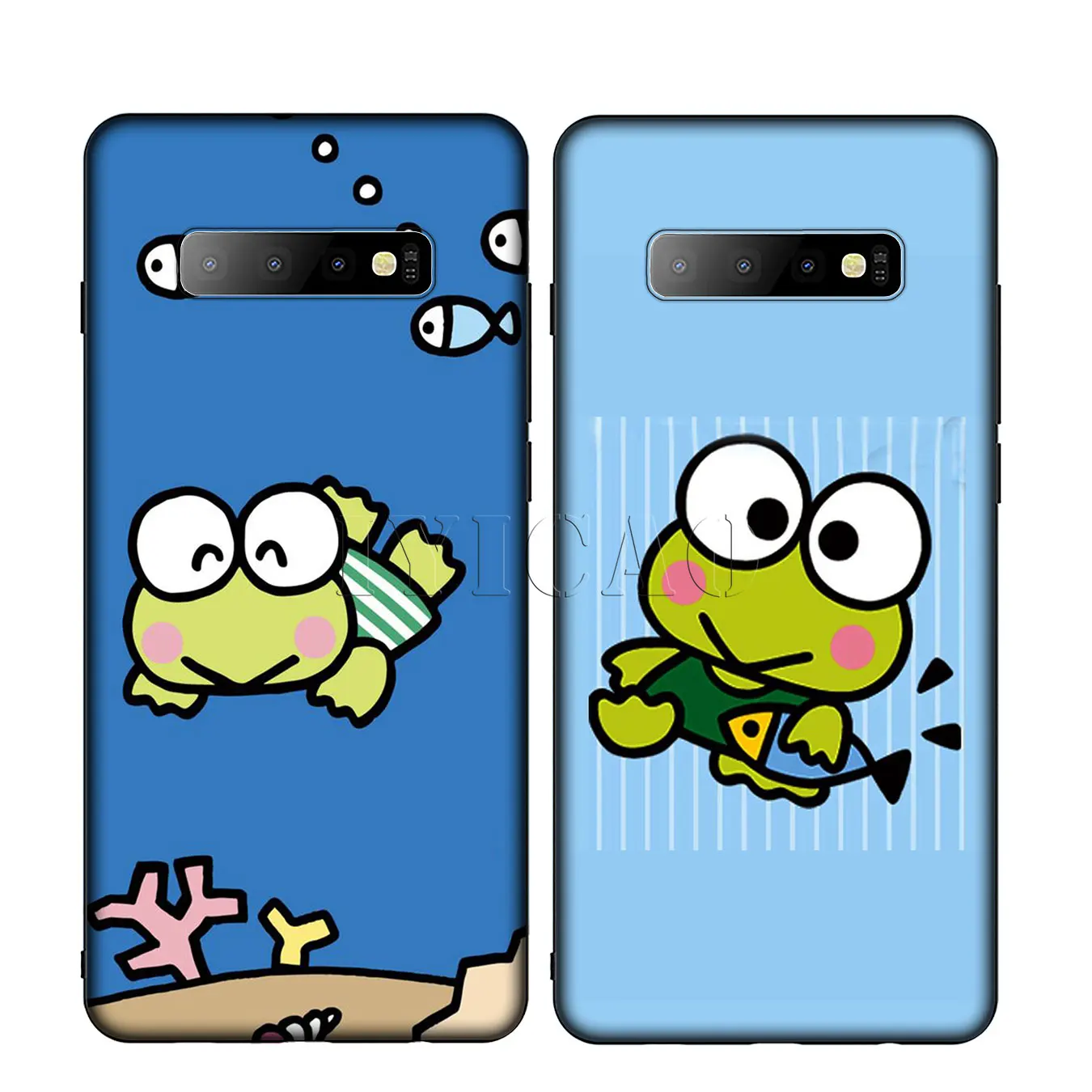 IYICAO cute cartoon frog keroppi smile Silicone Soft Phone Case for Samsung Galaxy S10 S9 S8 Plus S6 S7 Edge S10e E Cover |