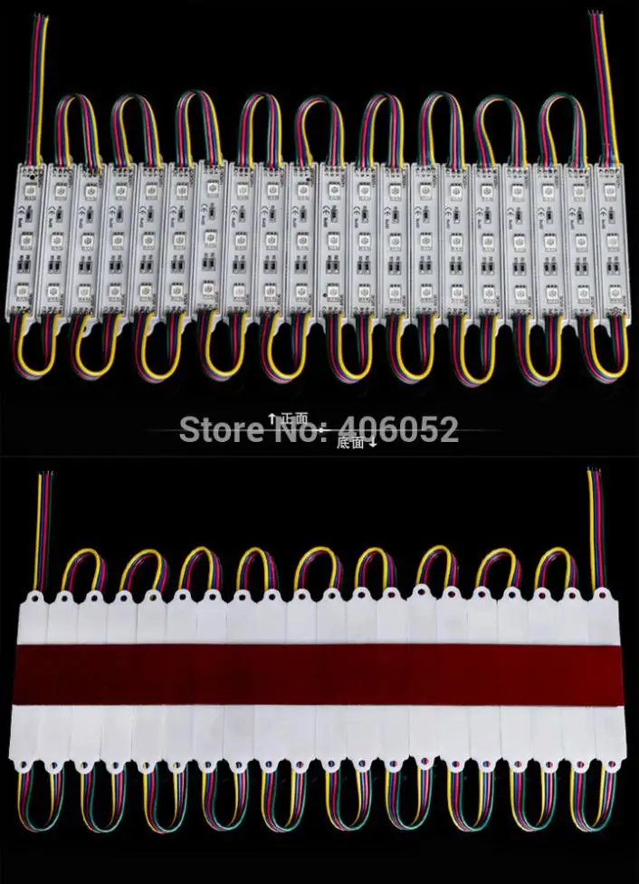 600 шт./лот ip68 smd 5050 Светодиодные модули 3 светодиода на чип водонепроницаемый