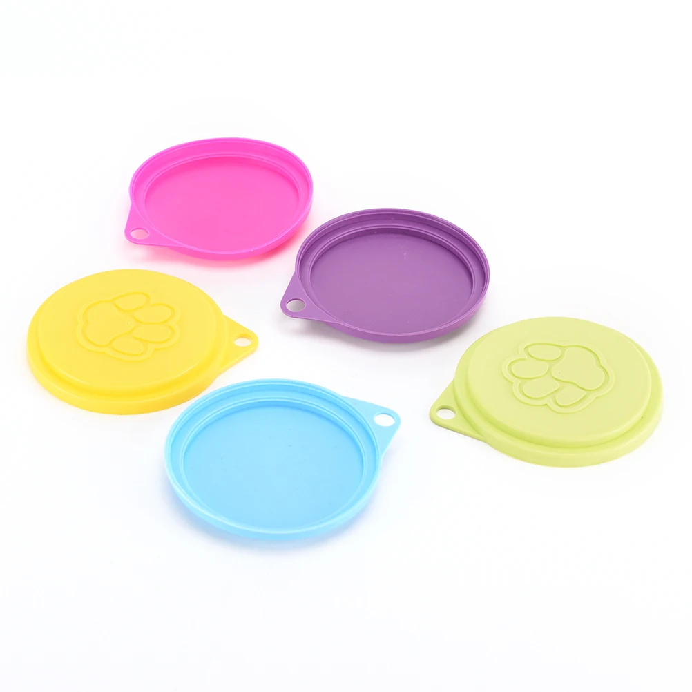 Одна деталь Pet Еда может крышки собаки кошки животные олова Пластик многоразовые