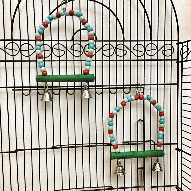 Деревянные игрушечные мосты для попугаев товары птиц детали качели деревянная