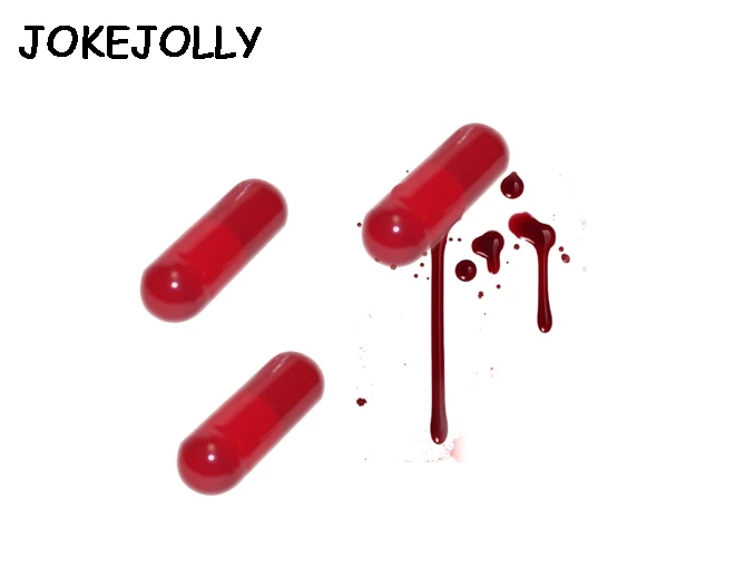 4 упаковки = 16 шт. забавная пилюля с крови трюк игрушки свисток рвота капсула