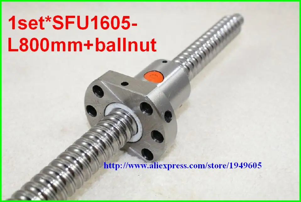 Комплект шариковых винтов SFU1605: 1 шт. шариковый винт SFU1605 1605 мм + шариковая гайка