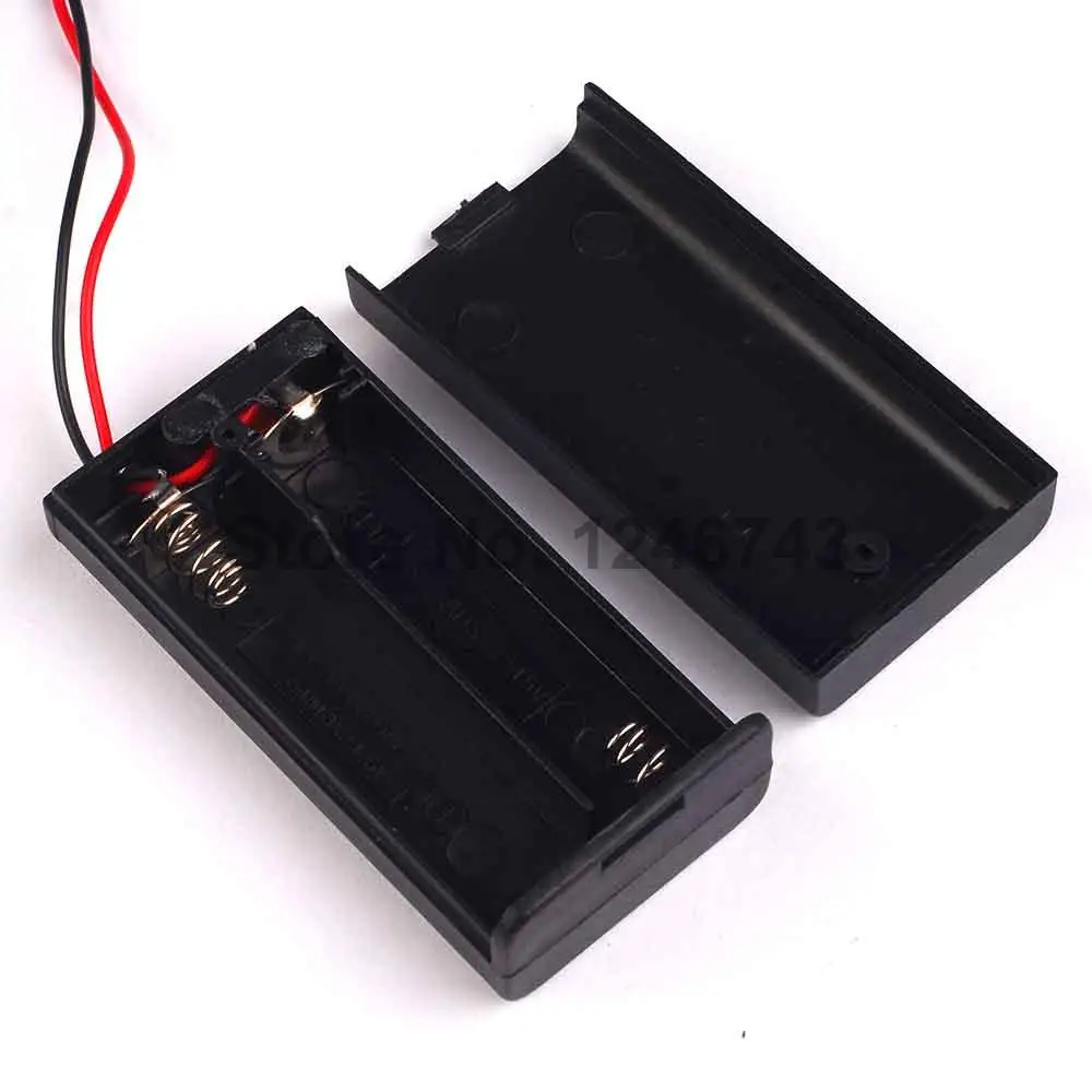 

1 шт. Батарейный держатель Box Case 2X AA 3V с крышкой