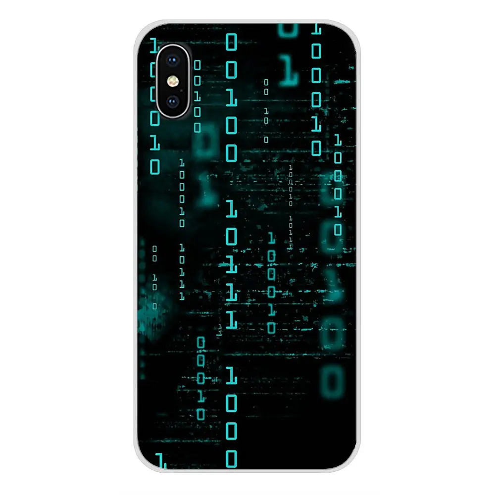 Минималистичный дизайн матричный код для Huawei P8 9 Lite Nova 2i 3i GR3 Y6 Pro Y7 Y8 Y9 Prime 2017 2018 2019