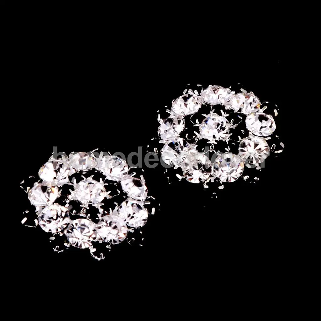 5 шт. стразы Хрустальный цветок хвостовик пуговицы для шитья украшение черный и