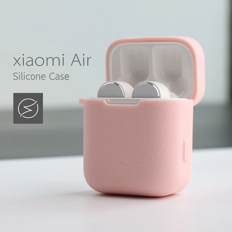 only Light pink case Силиконовый чехол для Xiaomi Airdots Pro чехол силиконовый чехол с карабином сумка с крючком для Air TWS беспроводная гарнитура зарядная коробка - Цвет: only Light pink case