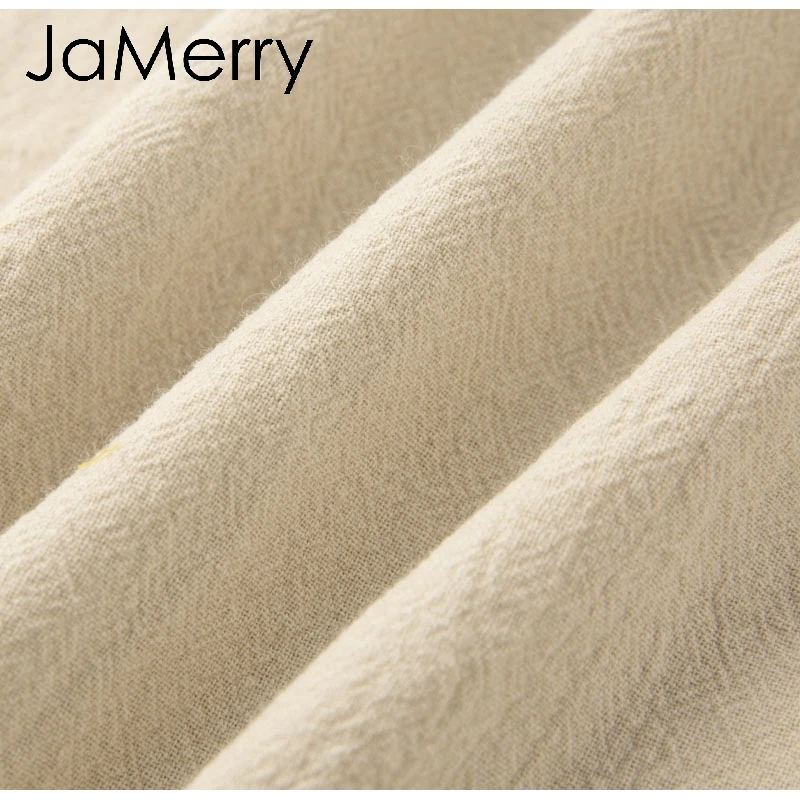 JaMerry, винтажное, прочный фонарь, рукав, Короткое мини платье, отложной воротник, на шнуровке, льняные платья, весна, повседневные женские платья, vestido