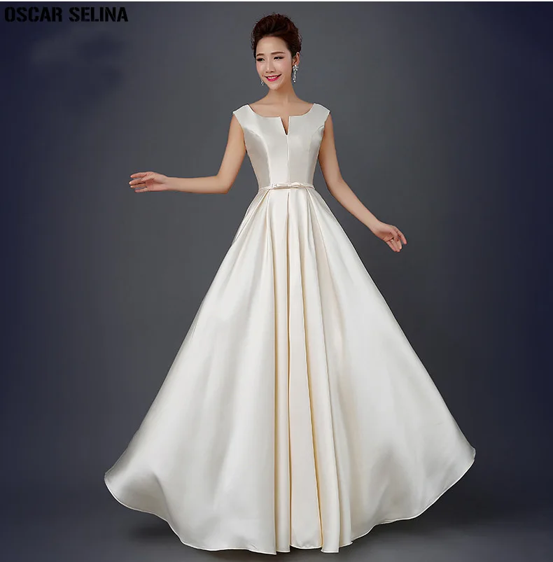 OSCAR SELINA vestido boda mujer invitada хит продаж сексуальное атласное платье с v образным