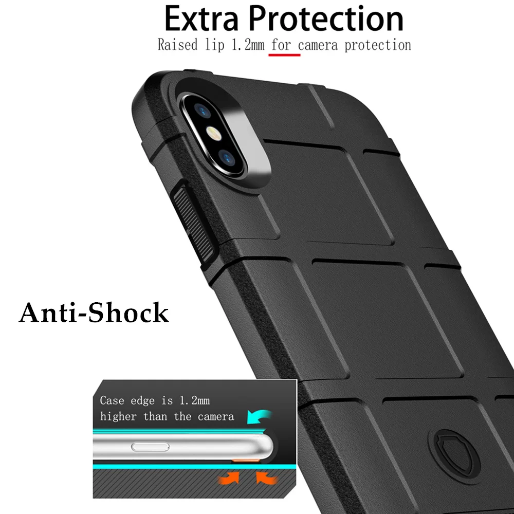 Матовый чехол из ТПУ для Apple iPhone XS Max XR X 6 6s 7 8 Plus противоударный прочный защитный