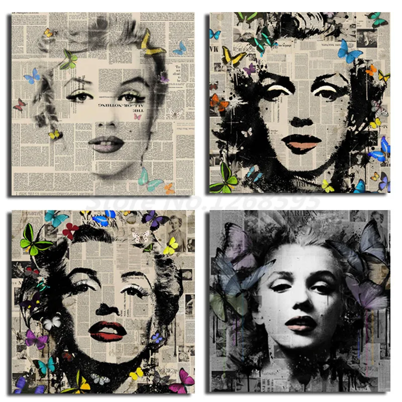 Постеры Marilyns Monroes старинная газета HD настенная Картина на холсте картины стену