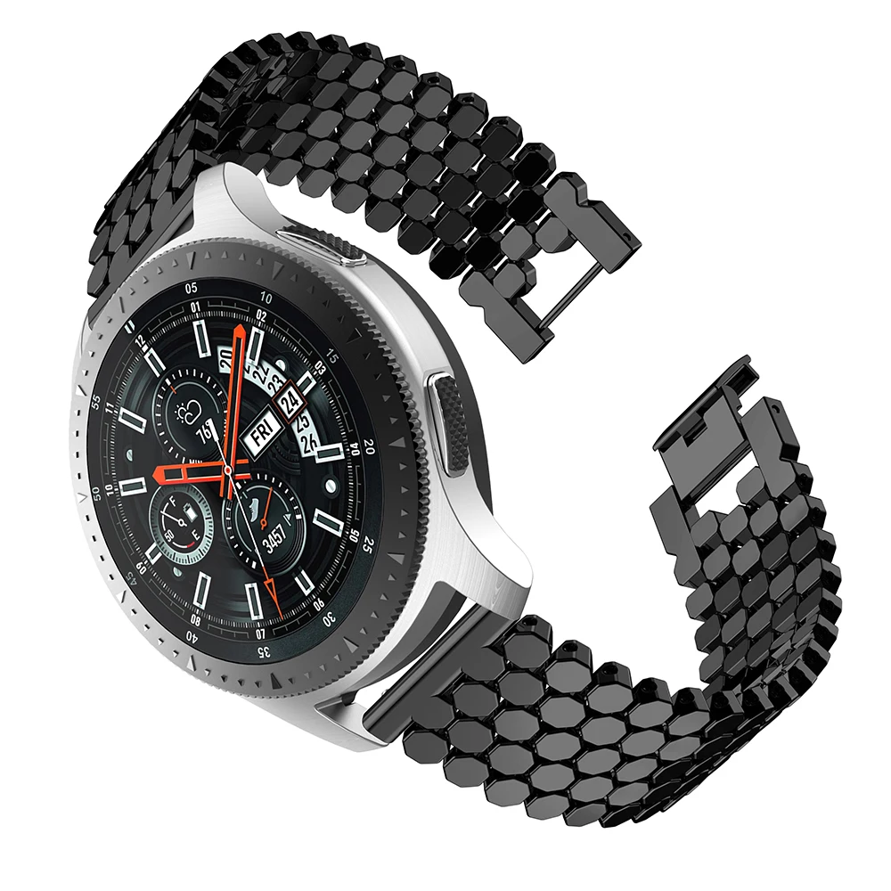 22 мм ремешок для часов браслет Samsung Gear S3 Classic Frontier Galaxy Watch 46 из нержавеющей