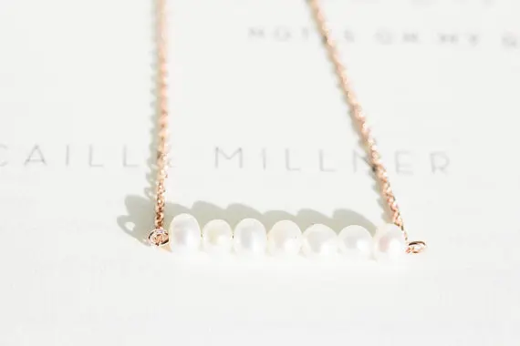 Простой браслет из пресноводного жемчуга-Золотой/серебристый/розовое золото 3