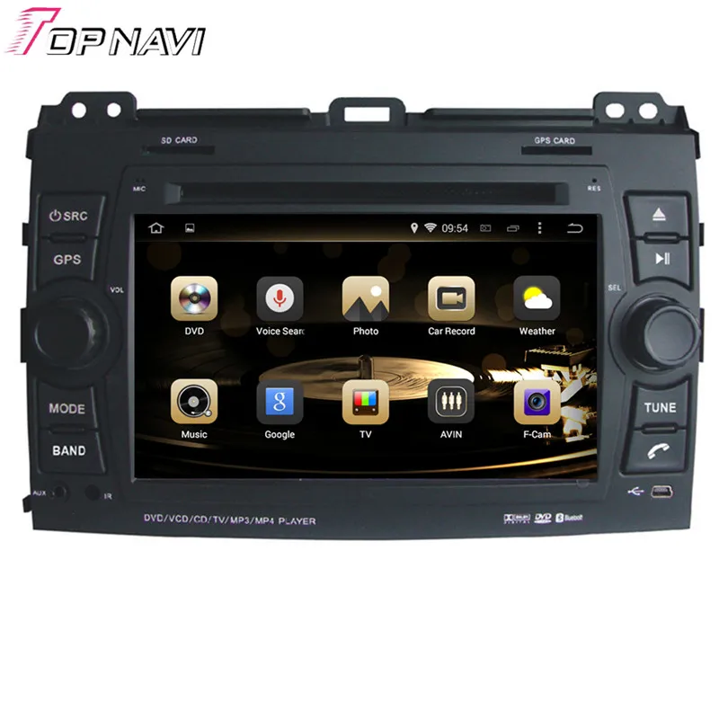 Topnavi Octa Core 4 Гб RAM Android 6 0 автомобильное радио для Toyota Prado 2002 2003 2004 2005 2006 2007 2008 2009 с DVD