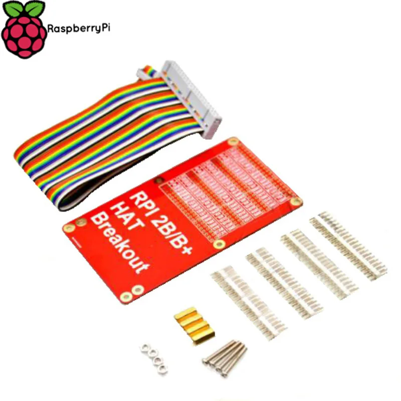 Raspberry Pi HAT Breakout с DIY GPIO Плата расширения и 40P Радужный кабель Kit для 3 Model B +|pi hat|raspberry pi